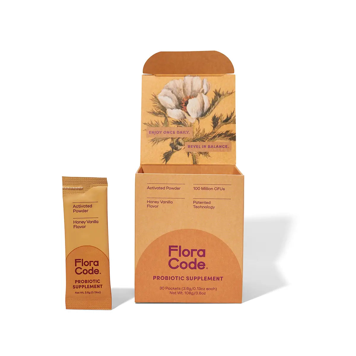 Flora Code Honey Vanilla Probiotic Supplement